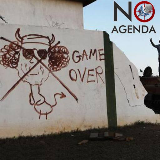 Gaddafi on the wall by Pay