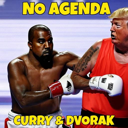 Ye vs Trump, AI generated so not stolen by Comic Strip Blogger