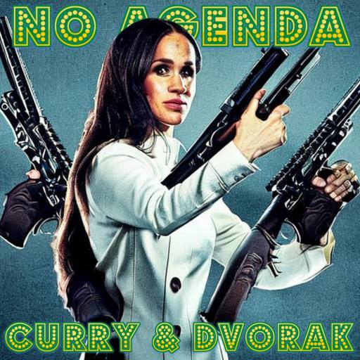 Meghan Markle as assassin defending herself, AI-generated so not stolen by Comic Strip Blogger