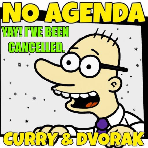 spelling fixed; Scott Adams happy about being cancelled. Original art made by me. by Comic Strip Blogger