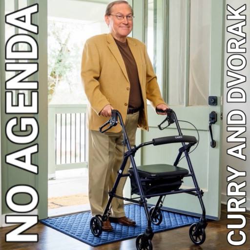 John C Dvorak and his walker by Comic Strip Blogger